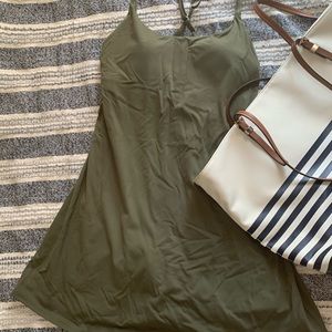 Green Halara Dress WITH SHORTS - Brand New